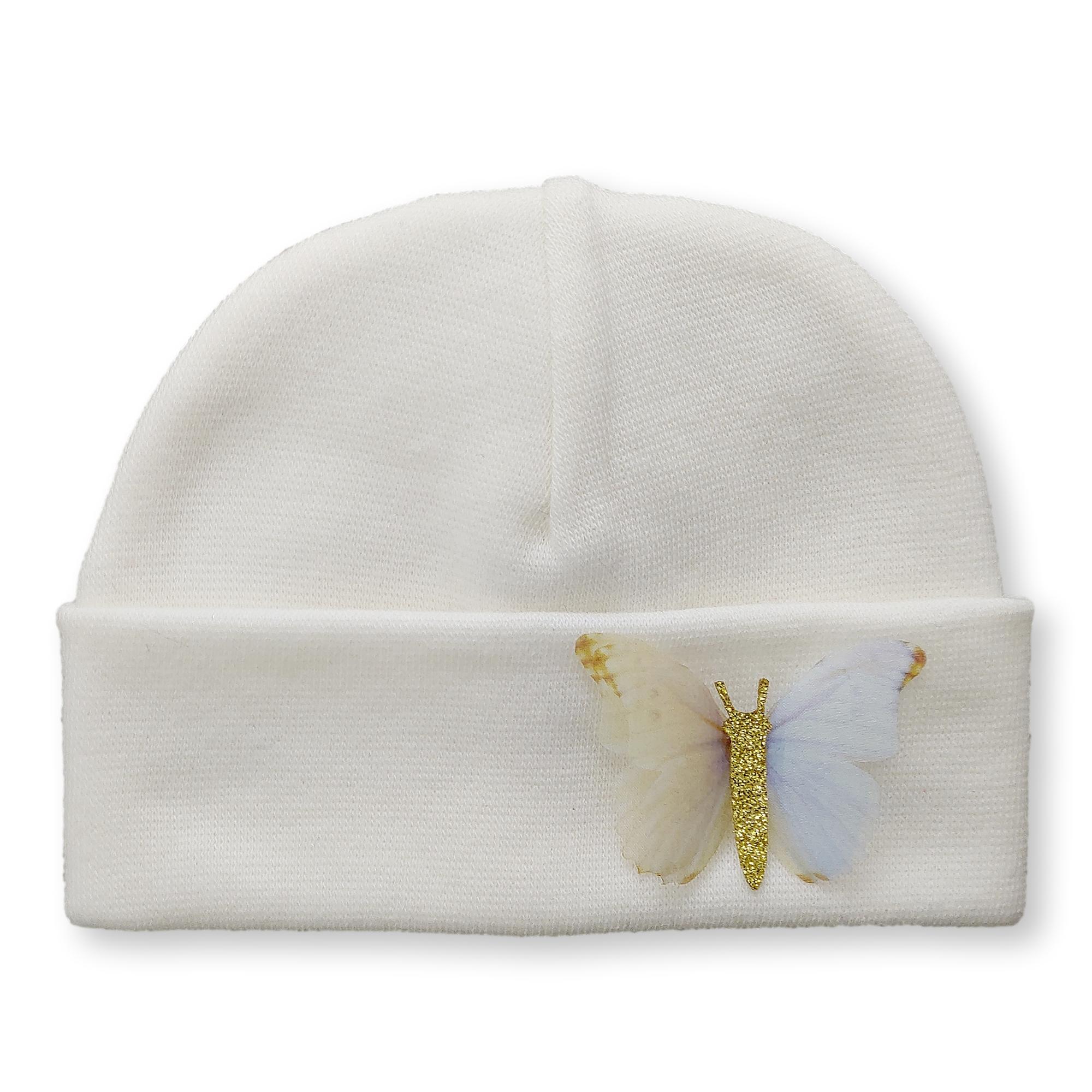 'Butterfly' Baby Hat // Gold
