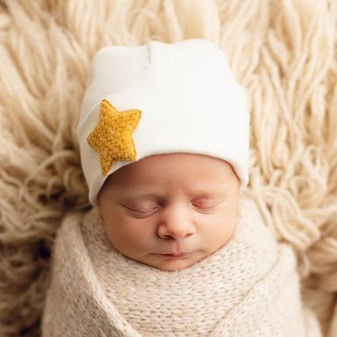 'Little Star' Baby Hat // Gold