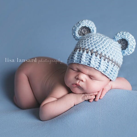 'Baby Bear' Crochet Hat // Boy Blue