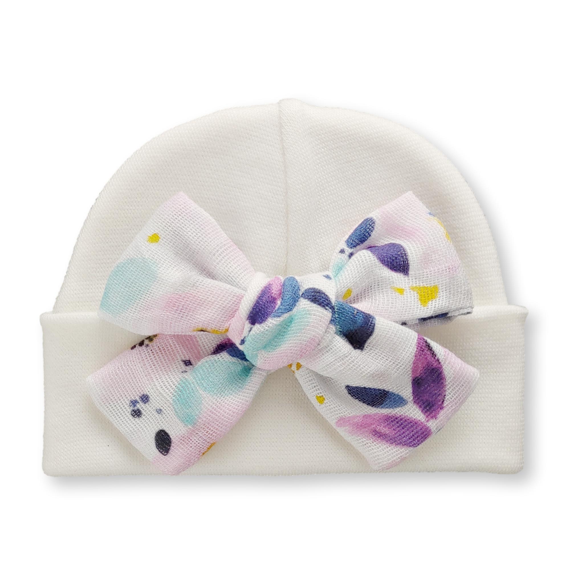 'Muslin Bow' Baby Hat // Mystical Floral