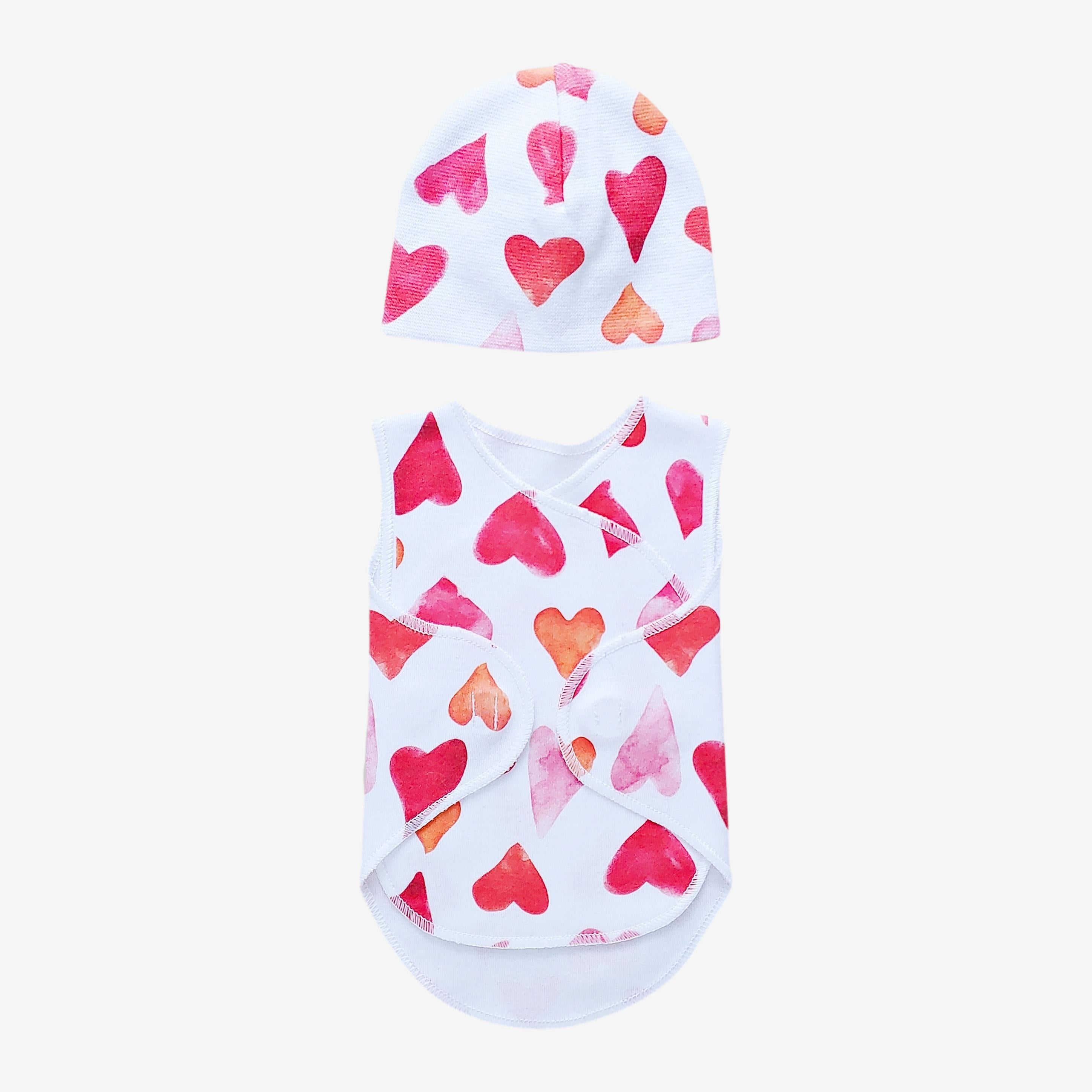 Preemie Wrap Set // Watercolor Hearts