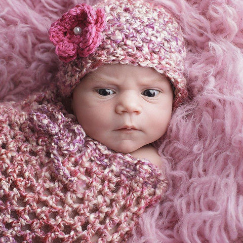 'Blossom' Crochet Hat // Cherry Blossom