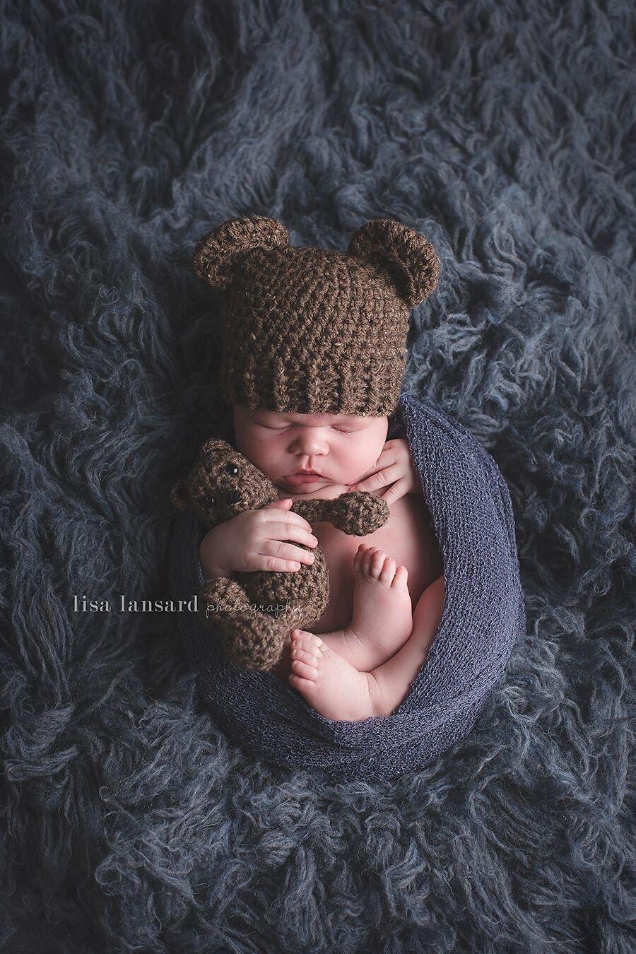 'Little Bear' Crochet Hat // Brownie-Little Bear Hat-UniqueKidz