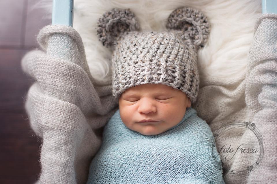 'Little Bear' Crochet Hat // Grey Marble-Little Bear Hat-UniqueKidz