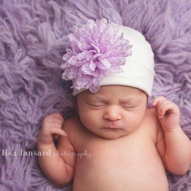 'Posh Flower' Baby Hat // Lilac