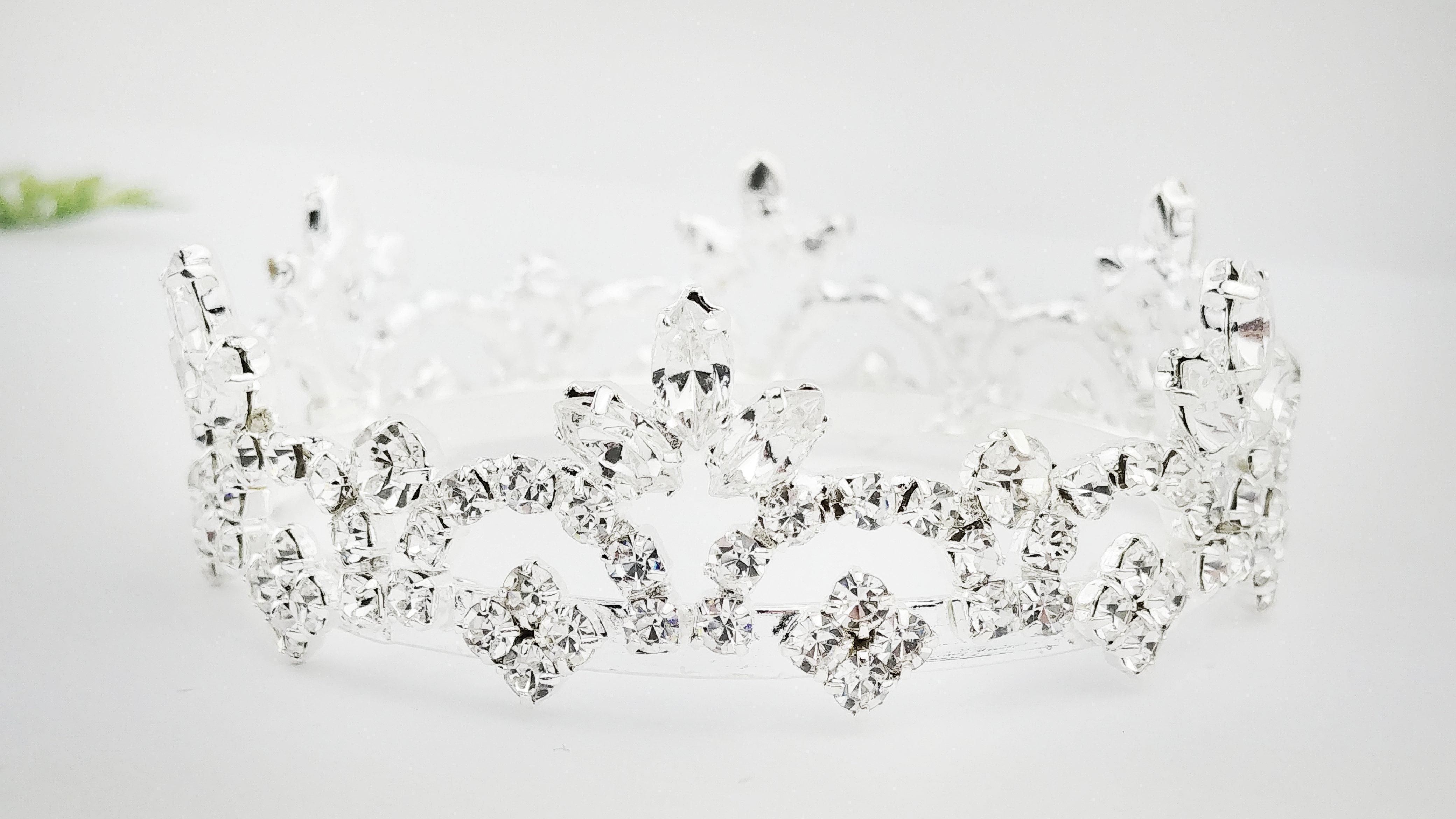 Rhinestone Mini Crown // Princess Mya - White-mini-UniqueKidz